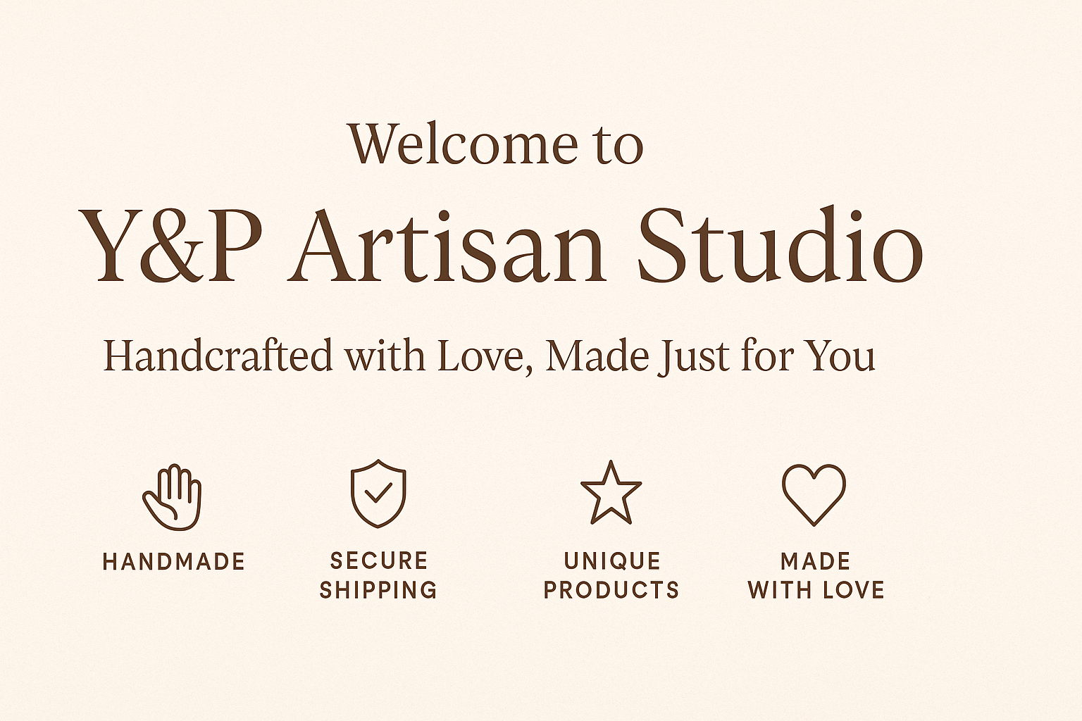 Banner de bienvenida Y&P Artisan Studio